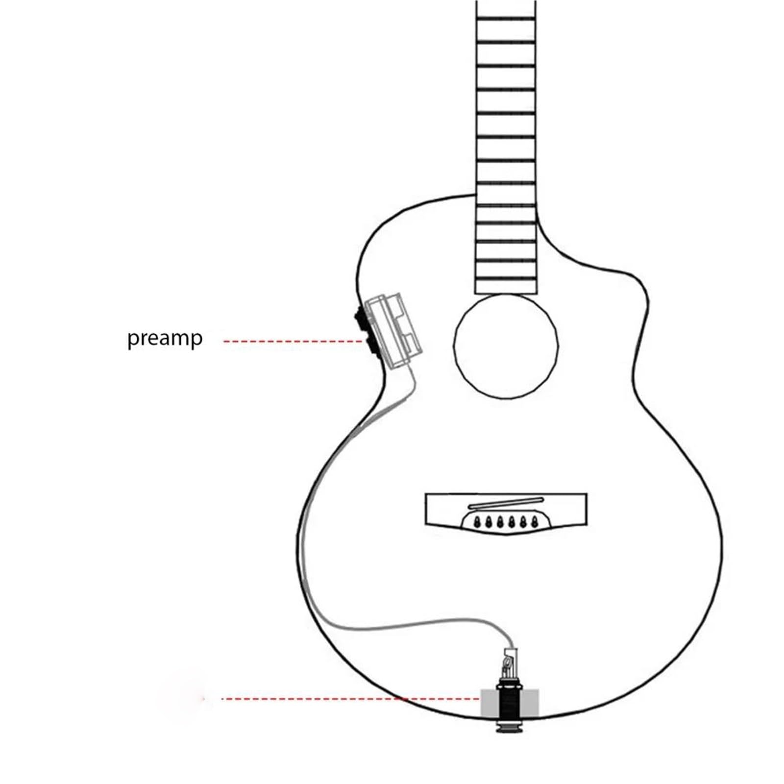 Pickup Per Chitarra Pickup Per Chitarra Acustica Equalizzatore A 3 Bande Pickup Per Chitarra VOLUME/Accordatore/Fase Per Strumenti Musicali In Legno Accessori