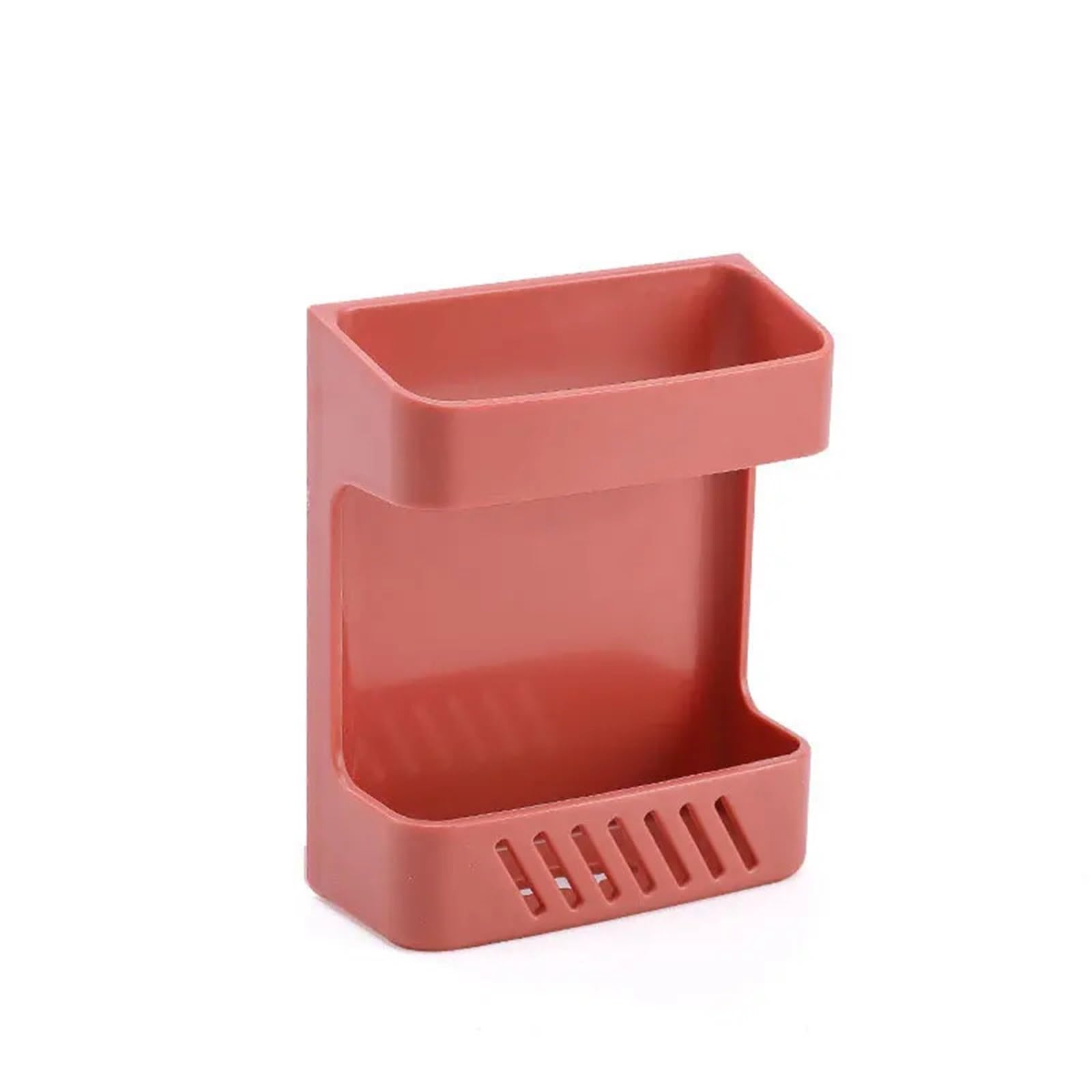 WUYXTO 2 Pcs Multifunctional Storage Box Case For Holder Mobile Phone Remote Control And Sundries Home Kitchen Bathroom Organizer For Desktop(Red)