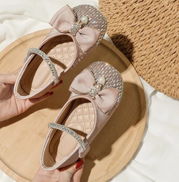 Girls Chic Mary Jane-Style Flats | Pearl Gem Studded | Elegant Shoes for Wedding, Parties, & Other Special Occasions3