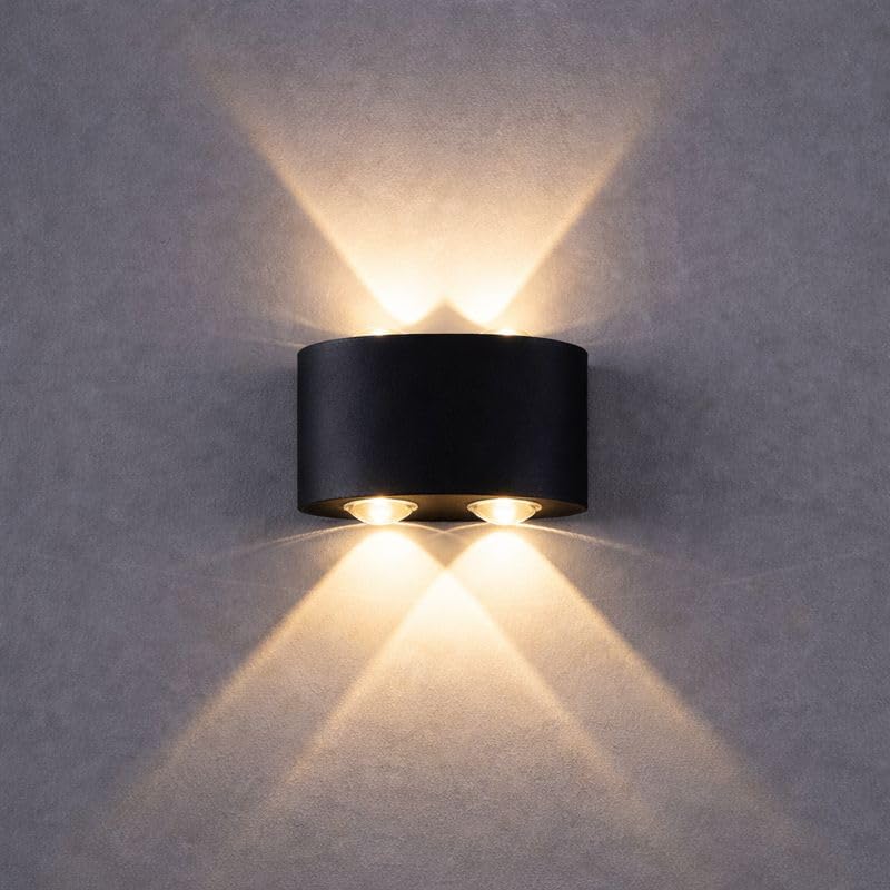 One94Store LED Outdoor Wall Light Pack of 1 | Warm White (WW) 2 -Way Wall Lamp | 4W Aluminium Body, Rainproof & Shockproof, Decorative Step/Pathway/Light Fixture with 3 Month Warranty