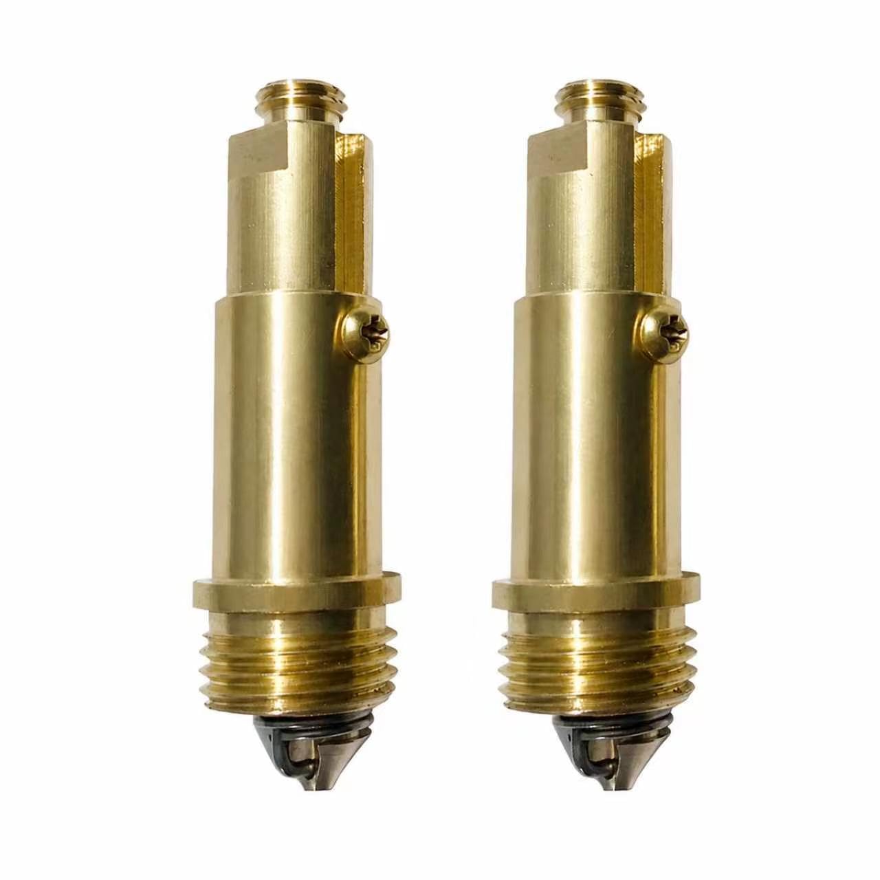EUQWOSDD 2 Pack Brass Click Clack Pop Up Drain Stopper Core, Universal Push Down Basin Waste Plug, Internal Slotted Bolt Assembly Replacement for Bathroom Sink Bath