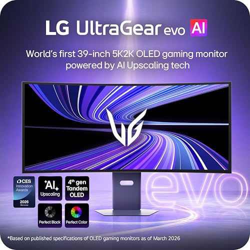 Image of LG 39GX950B-B 39-inch Ultragear evo 5K2K WUHD (5120 x 2160) OLED Curved Gaming Monitor, Dual-Mode,165Hz, 0.03ms, NVIDIA G-Sync, FreeSync Premium Pro, DisplayHDR True Black 500, HDMI, DP, USB-C, Black
