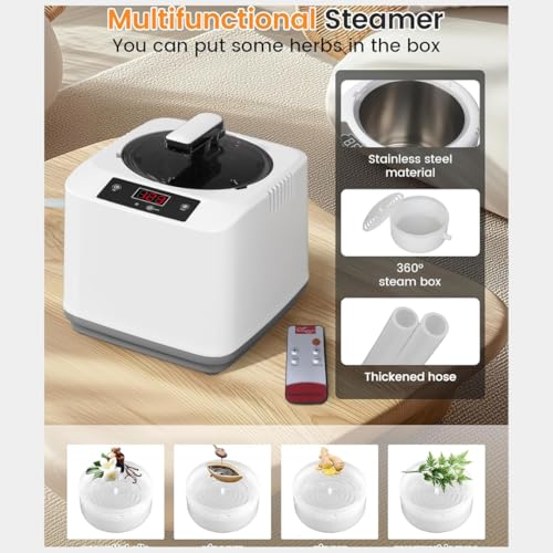 Image of Essensolife Sauna Box,Portable Steam Sauna for Body Relaxation,Portable Personal SPA Steam Tent with 4L /1500W Steamer, 1 Year Warranty /9 Levels Temp Control,Indoor,Outdoor Steam Sauna (Large)