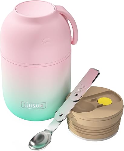 Termo de sopa de alimentos aislado de 17 onzas para alimentos calientes niños y adultos lonchera de acero inoxidable 304 contenedor de alimentos con