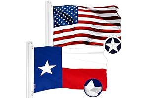 Combo Pack: USA American Flag & Texas State Flag