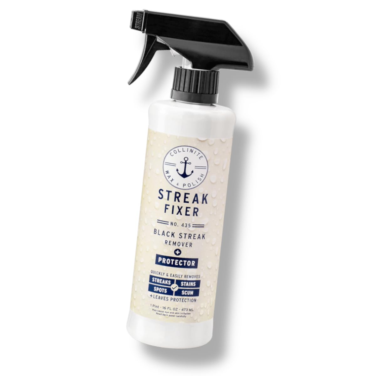 Collinite No 435 Streak Fixer Black Streak Remover 5teiliges Set – Schwarze Streifen effektiv von GFK, Kunststoff, Plastik im Auto, Wohnmobil oder Boot entfernen - Entfernt Schuhabrieb