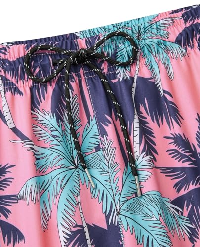 Image of Gleeease 7inch Mens Swim Trunks 2 in 1 with Compression Liner Pockets Drawstring Quick Dry Stretch Lined Funny Beach Pool
