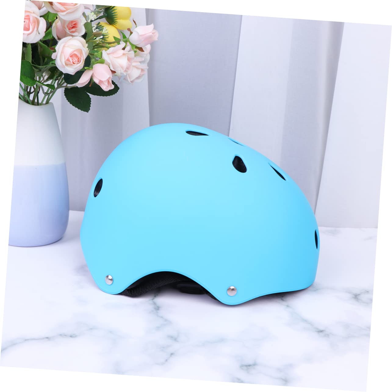 BESPORTBLE 2 Pièces Casque de Skate Casques de Skateboard de brouette de vélo Skate Adulte Roller de Patinage Accessoire de vélo de sécurité Blue