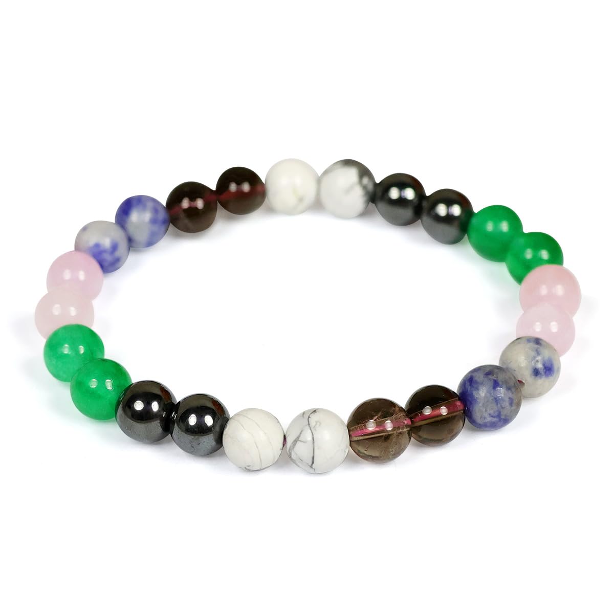 Reiki Crystal Products Sodalite, Smoky Quartz, Howlite, Hematite, Green Aventurine, Rose Quartz Anger Control Bracelet 8 mm Round Bead Bracelet for Reiki Healing Crystal (B07MJQ1881) Amazon Price History, Amazon Price Tracker
