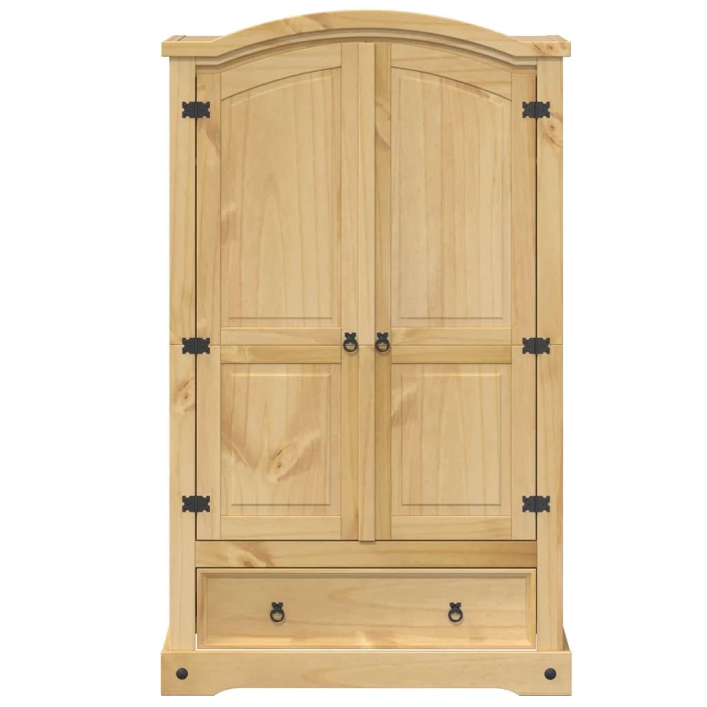 vidaXL Armoire « Corona » 101 x 52 x 170 cm Bois Massif Pin