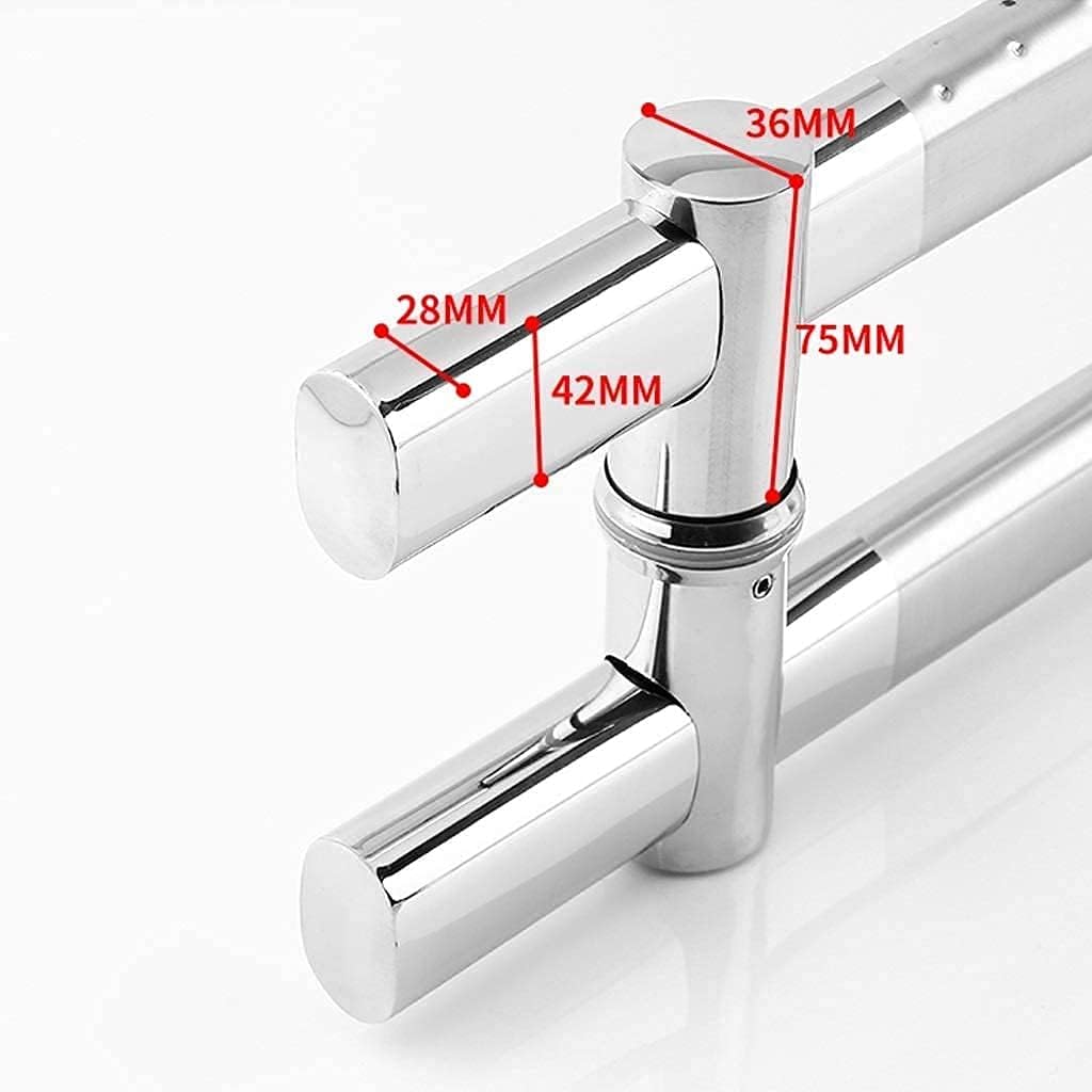 Door Handle Door Pull Handles Sliding Barn Door Handle Stainless Steel Push and Pull Set Replacement Hardware Parts Two-Sided Handle Hole Centers Adjustable Internal/External Door Hardware