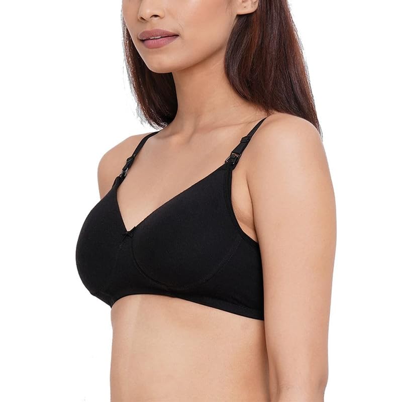 Image of Inner Sense Organic Cotton Bamboo Breastfeeding Support Bra I Wire Free, Padded Maternity Bra I High Coverage, Nursing Bra I Feeding Bra I Pregnancy Bra