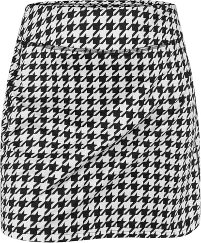 Image of Mehrang Skirt with Shorts for Women's & Girl's Solid High Waist Flared Skater Short Mini Skirt