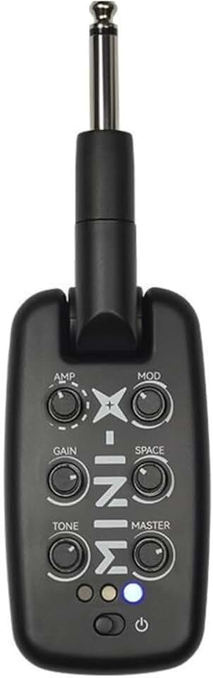 M-VAVE MINI-X Amplificador para Fones de Ouvido Portátil com Bluetooth, 9 Tons de Amplificador, Bateria 5h - Ideal para Guitarra, Baixo e Prática Silenciosa em Casa ou Viagem