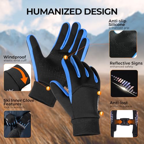Image of rivmount Kids Warm Winter Gloves Touchscreen Water-Resistant Cycling Running Skiing in Outdoor Cold Weather for Boy Girl