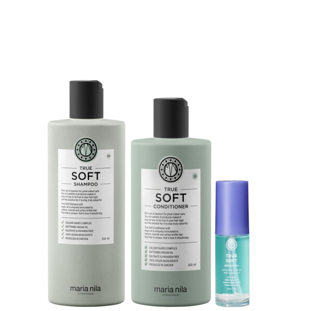 True Soft Set - Shampoo 350 ml + Conditioner 300 ml + Argan Oil 30 ml