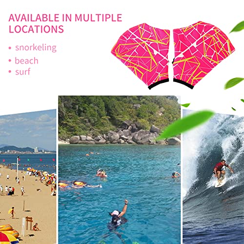 1 Pair Swimming Gloves Aquatic Fitness Water Resistance Gloves Webbed Gloves For Swimming Training Webbed Gloves Water Exercise Equipment For Pools Swim Gloves For Women (Large) #TOP2