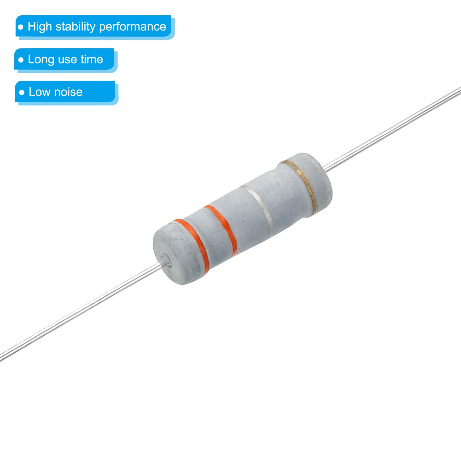 PATIKIL 20 Stück Kohleschichtwiderstand 0,33 Ω, 3W, 5% Toleranz, Axial Bedrahtet, Für DIY Und Experimente