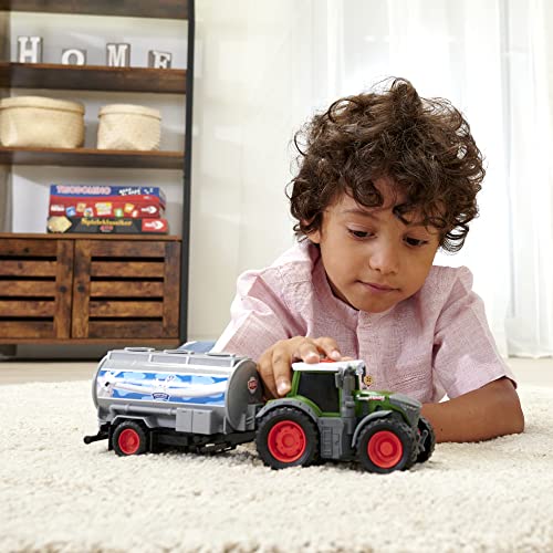 Dickie Toys - Fendt Traktor mit Milch-Anhänger (26 cm) - Spielzeug-Trecker mit Milchtank für Kinder ab 3 Jahren… – Bild 6