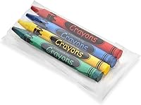 CrayonKing 100 Bulk Crayons (25 Sets of 4-Pack) - Non-Toxic, Individually Wrapped for Classrooms, Parties, Restaurants