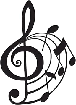 awakentti Aesthetic Wall Decor, Music Note Metal Wall Art Decor, Black Treble Clef and Music Notes Metal Wall Decor, Line Art Wall Decor for Living Room, Bedroom Porch