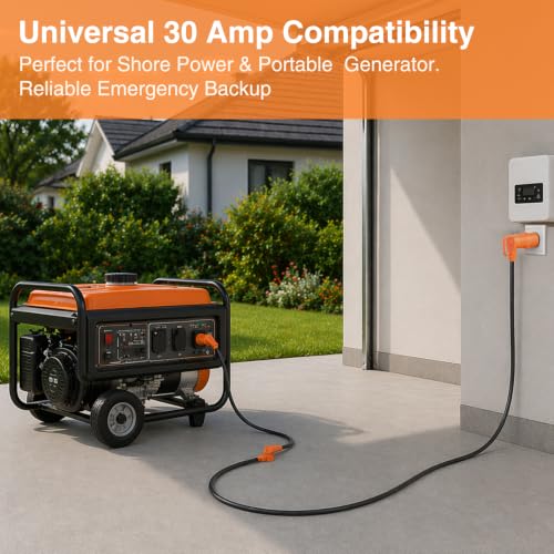 Image of Nilight 50FT 30 Amp RV Extension Cord with Adapter 10 /3 Gauge TT-30P