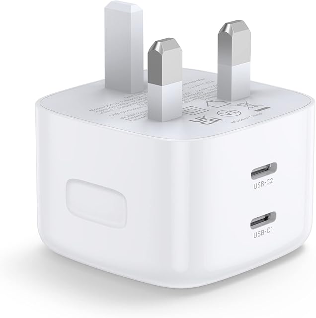 UGREEN 65W USB C Charger Plug 2-Port GaN Type C Fast Wall Power Adapter Compatible with Macbook Pro/Air, iPhone 14/13, iPad Air/Mini 6, Galaxy S22/S21, Pixel 6, Dell XPS, Asus Acer Laptop etc (White)