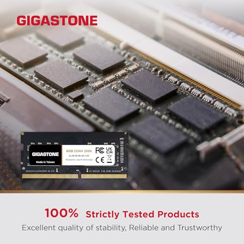 Image of 【DDR4 RAM】 Gigastone Laptop RAM 8GB DDR4 8GB DDR4-2666MHz PC4-21300 CL19 1.2V 260 Pin Unbuffered Non ECC SODIMM for Notebook Laptop Memory Module (Laptop ONLY)