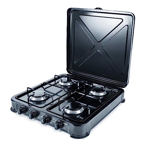 Fornello Da Campeggio 3 Fuochi Con Bruciatori Inox E Accensione Manuale