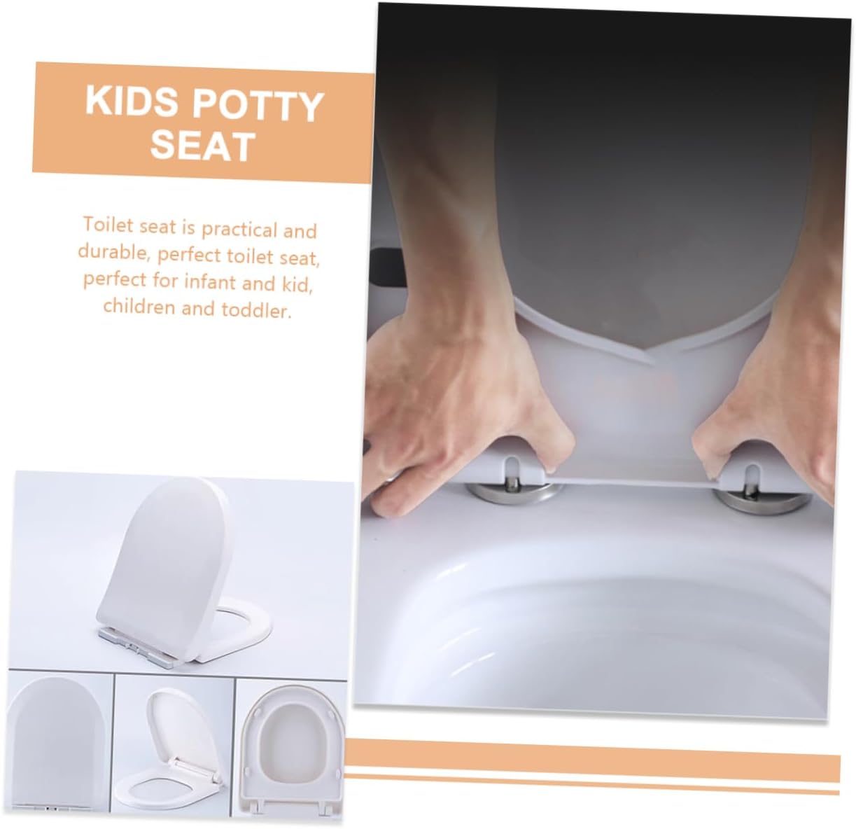 SOLUSTRE U-shape Potty Seat for Toddlers Slip Pad Portable Toilet Seat Cover Boy Girl for Boys Girls