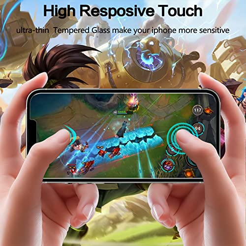 Image of for [2 Pack] Privacy Screen Protector for iPhone 13 Pro Max /14 Plus 6.7 Inch, Anti Spy Private Full Coverage Bubble Free 9H Hardness Tempered Glass Film