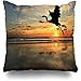 358 Fundas De Almohada 45x45 Sofá Fundas para Cojines Ave Garza Azul Playa Amanecer Great Nature Costa Atardecer Garceta Océano Atlántico Herodias Fundas Cojín Decoración del Hogar