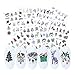 Produktbild Minkissy Christmas Nail Stickers 24 Sheets Elk Snowman Christmas Tree Nail Art Tattoo Decals Autumn Winter Water Transfer Tip Stickers Decorations for Nail Salon