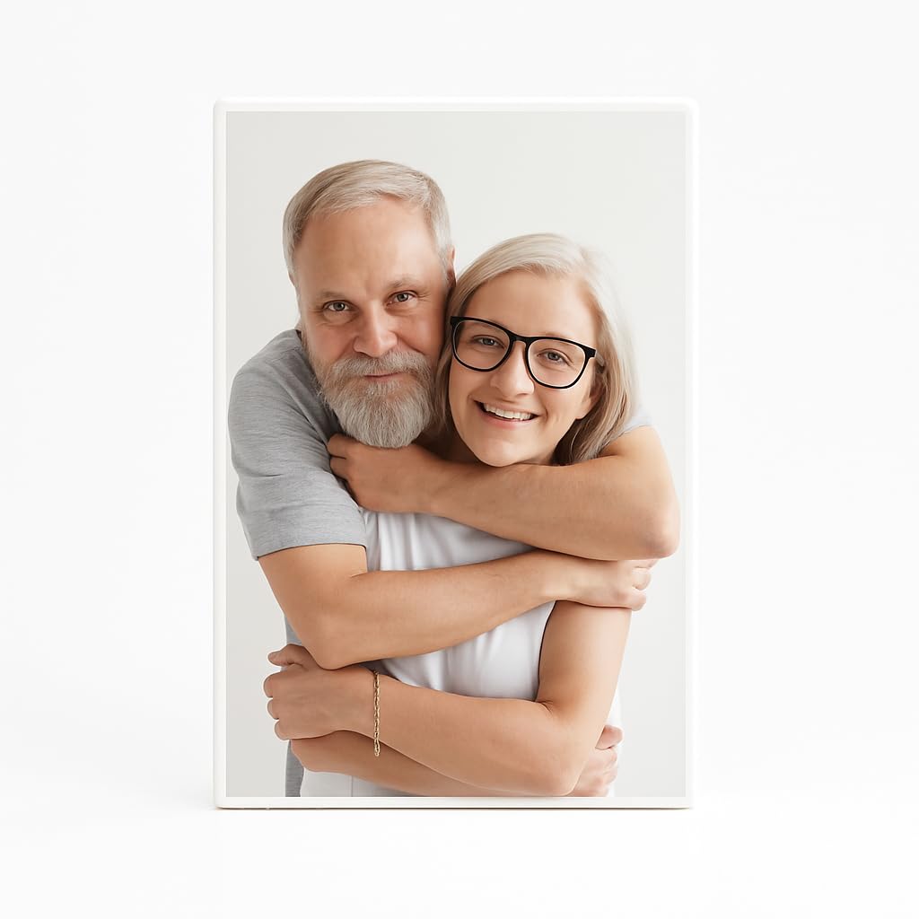 Tinykniv 7–10'' Rectangular Ceramic Memorial Photo – Weatherproof Kiln-Fired Italian Porcelain Portrait for Monument, Wall Tribute or Cemetery Display