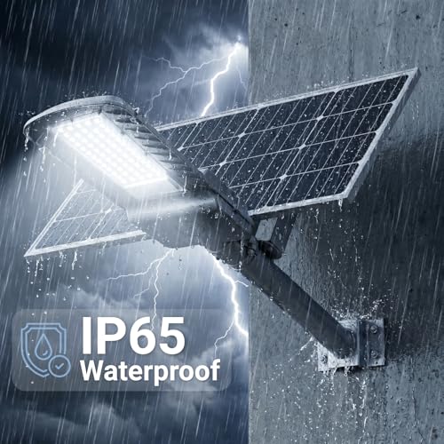 Image of Epyz 500 Watt Semi-Integrated Solar Street Light, Cold White Light | Aluminium Body, Outdoor with Remote and Dusk to Dawn, For Garden, Street, Lawn, 61LED, 37000mAh, Pack of 1