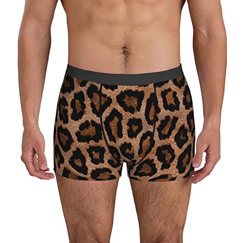 Men's Boxer Briefs Underwear - Cool Cheetah Leopard Background, Soft Comfort Breathable Underpants3