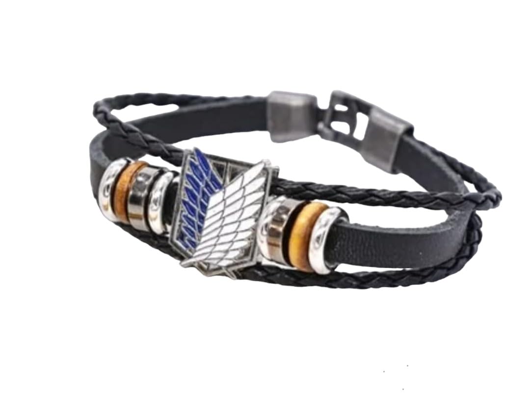NVP ENTERPRISES Attack on Titans bracelet for Boys Black Braided Bracelets for Men Handmade Jewelry Wristband Strand Bracelets Halloween Gifts (B0CK8PBF1C) Amazon Price History, Amazon Price Tracker