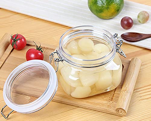 Image of 500 ml Glass Jars with Airtight Lids Wide Mouth Storage Jars With Buckle Lid for Preserving Decorating Canning Jar Dry Food Storage Pasta Spice Beans Flour Set of 1