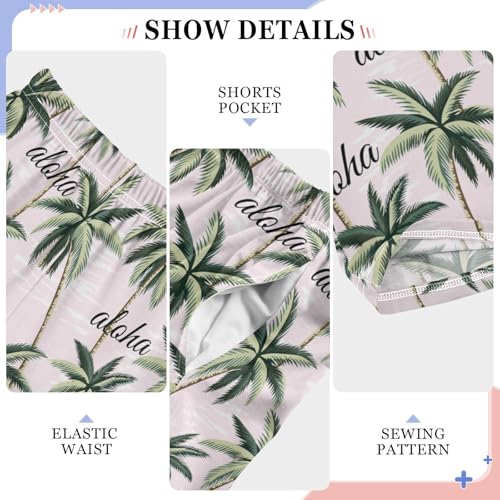 Aloha Tree Boys Long Pants Soft Trousers Elastic Waist Kids Lounge Bottoms with Pockets S-XL4