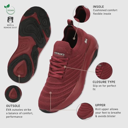 Image of Neeman's Begin Walk Glide Sneakers for Men | Breathable Knit Upper, Cushioned EVA Sole | Lightweight Walking Shoes for Everyday Comfort