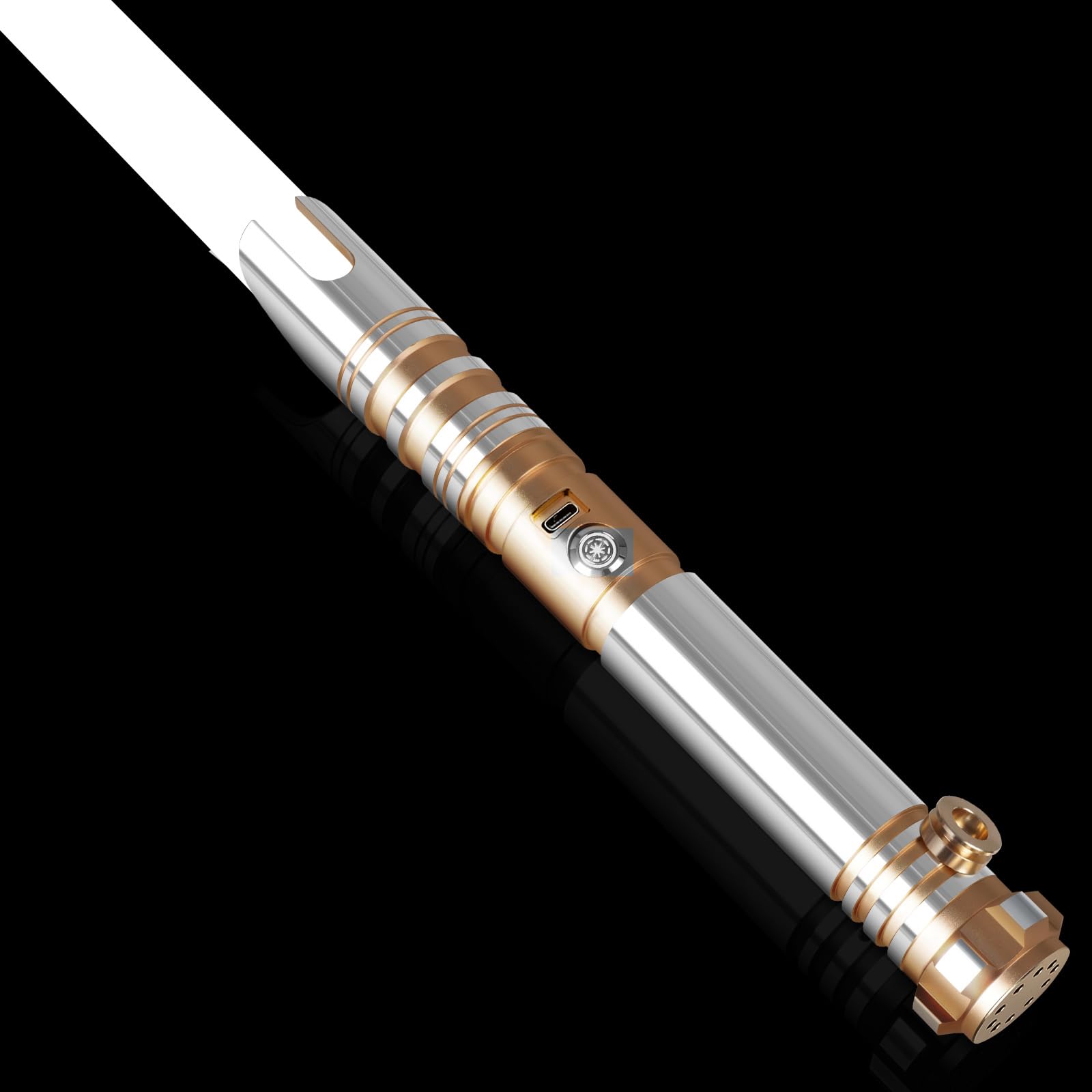 ELESKOCO Sabre laser de duel à balancement fluide, couleurs RVB infinies changeables avec 16 polices sonores et contrôle de mouvement | Sabre laser à poignée en aluminium de qualité supérieure pour
