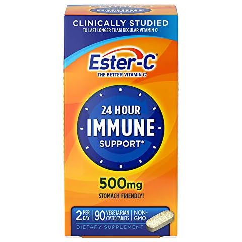 Ester-C Vitamin C Coated Tablets, 500 mg, 90 Count Cover