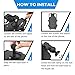 EDSRDPLT Kayak Phone Holder Mount with 8-Claw Anti-Slip Fixing, 360° Adjustable Kayak Phone Holder Compatible with 4.7-7 Inch Phones Kayak Rail Accessories