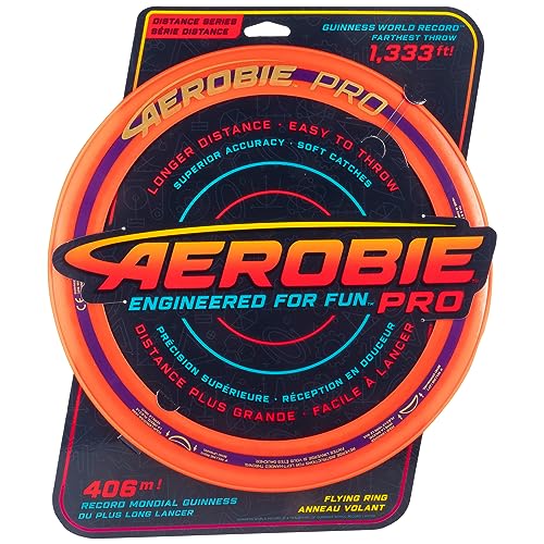Aerobie Pro Ring Outdoor Flying Disc, 14 inches, Orange