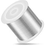 18 Gauge 100 Feet Jewelry Copper Wire for Jewelry Making, Craft Wire Tarnish Resistant Copper Beading Wire, Metal Wire Bendable Sculpting Wire for Jewelry Making Supplies and Crafting (Silver, 1 mm)