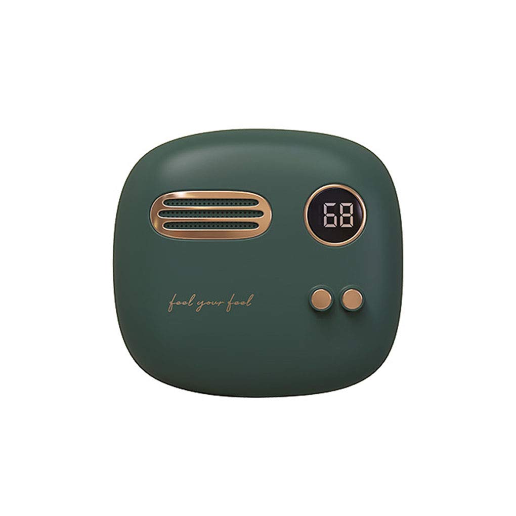 Inverno Scaldamani Elettrico, Portatile Power Bank, Display Temperatura E Batteria, USB Ricaricabile Scaldamani Riutilizzabile Riscaldamento Rapido, Regali Comfort, Green