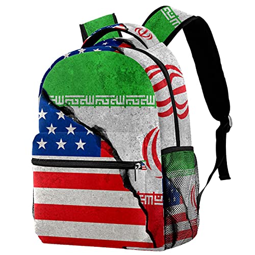 Sac à dos décontracté homme imprimé feuilles d'automne sac urbain noir multicolore
