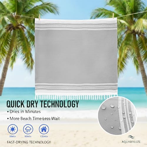 Image of Yongoes Oversized Turkish Beach Towel Blanket Cotton Giant XL Sandproof Towels Huge Linen XXL Extra Large Big Throw Quilt Blankets for Adults Cloud Travel Camping Glamping Accessories Essentials