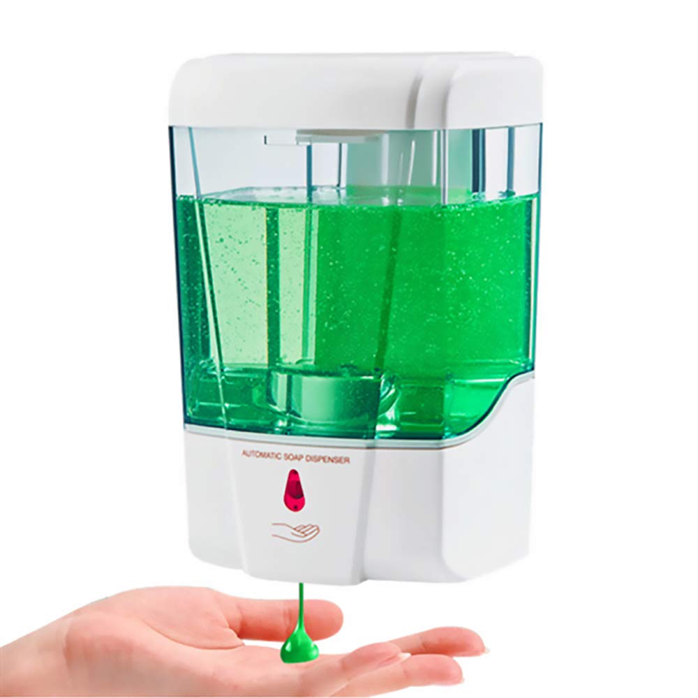 600ml Dispenser di Sapone Liquido Sensore Ir Automatico Dispenser di Sapone da Parete Pompa per Lozione del Sapone da Cucina Senza Contatto per Il Bagno della Cucina A