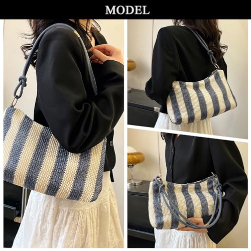 Straw Bags for Women, Summer Straw Shoulder Bag Trendy Straw Purses and Handbags2